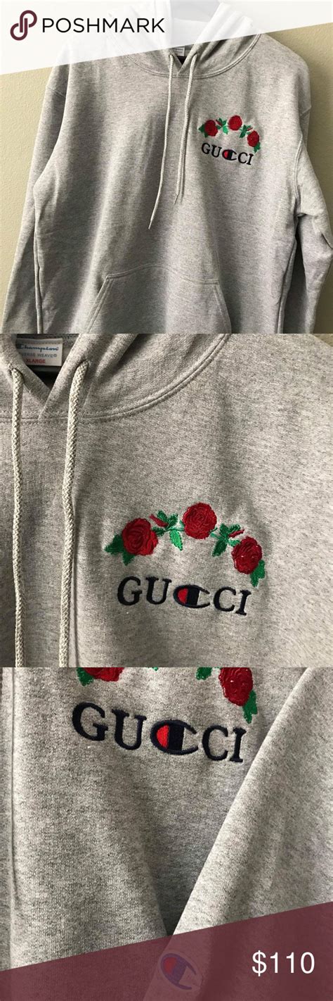 fake gucci hoodie pink|gucci x champion hoodie real.